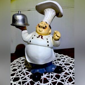 Italian chef is jolly and happy to serve 10” tall. I have 2 exactly the …